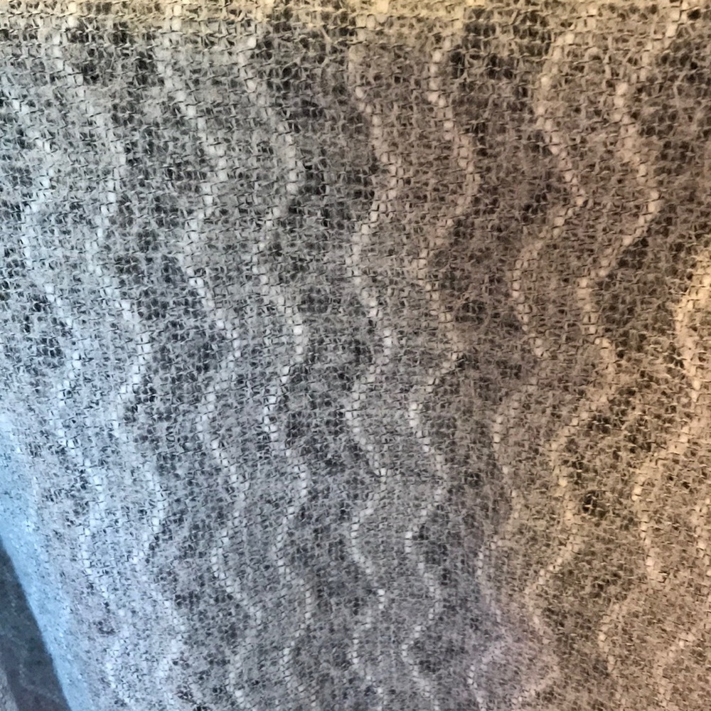 Alfred Dunner Light Gray and White Lace-Overlay Open Cardigan Blazer - Picture 5 of 9